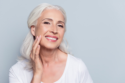 A smiling mature woman